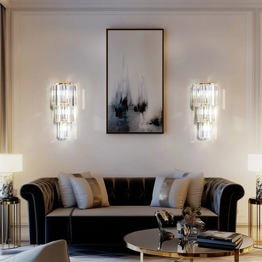 Modern Crystal Wall Sconce Light Fixture