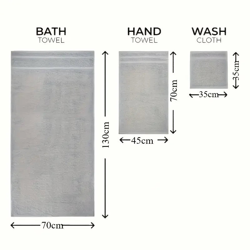 Luxury 12 Piece Cotton Bathroom Towel Set