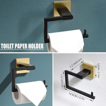 Luxury Black Gold Bathroom Hardware Set