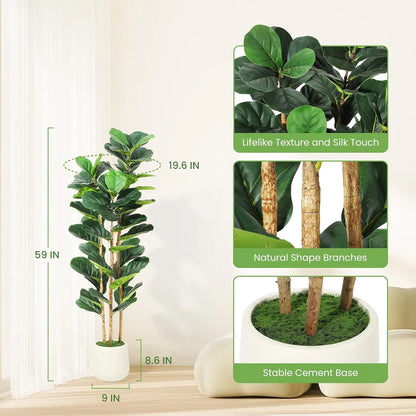 Artificial Fiddle Leaf Fig Floor Tree