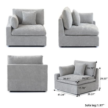 Modular Down Cloud U-Shaped Sectional Sofa