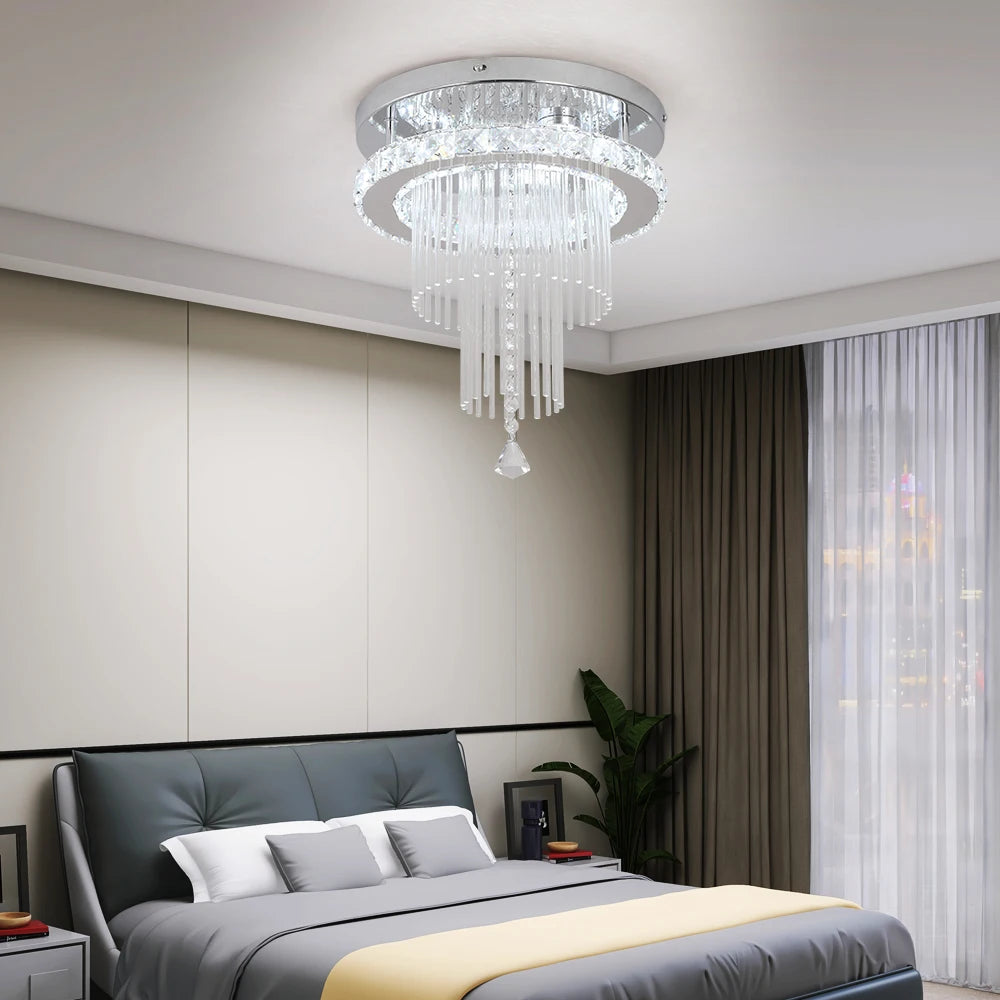 Luxury Crystal Waterfall Pendant Ceiling Chandelier