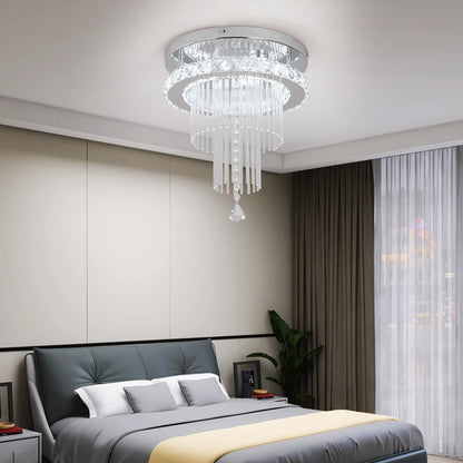 Luxury Crystal Waterfall Pendant Ceiling Chandelier