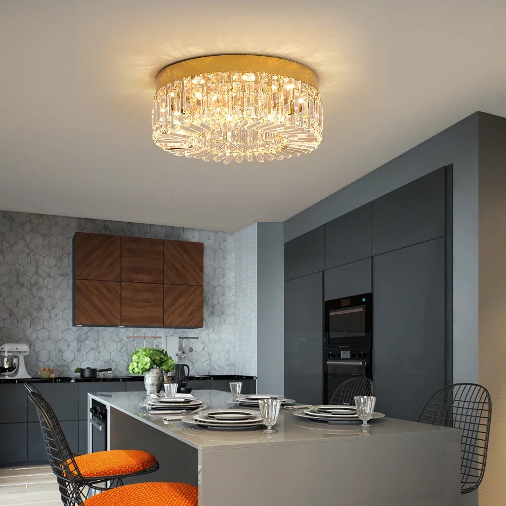 Luxury Crystal LED Ceiling Light Fixture