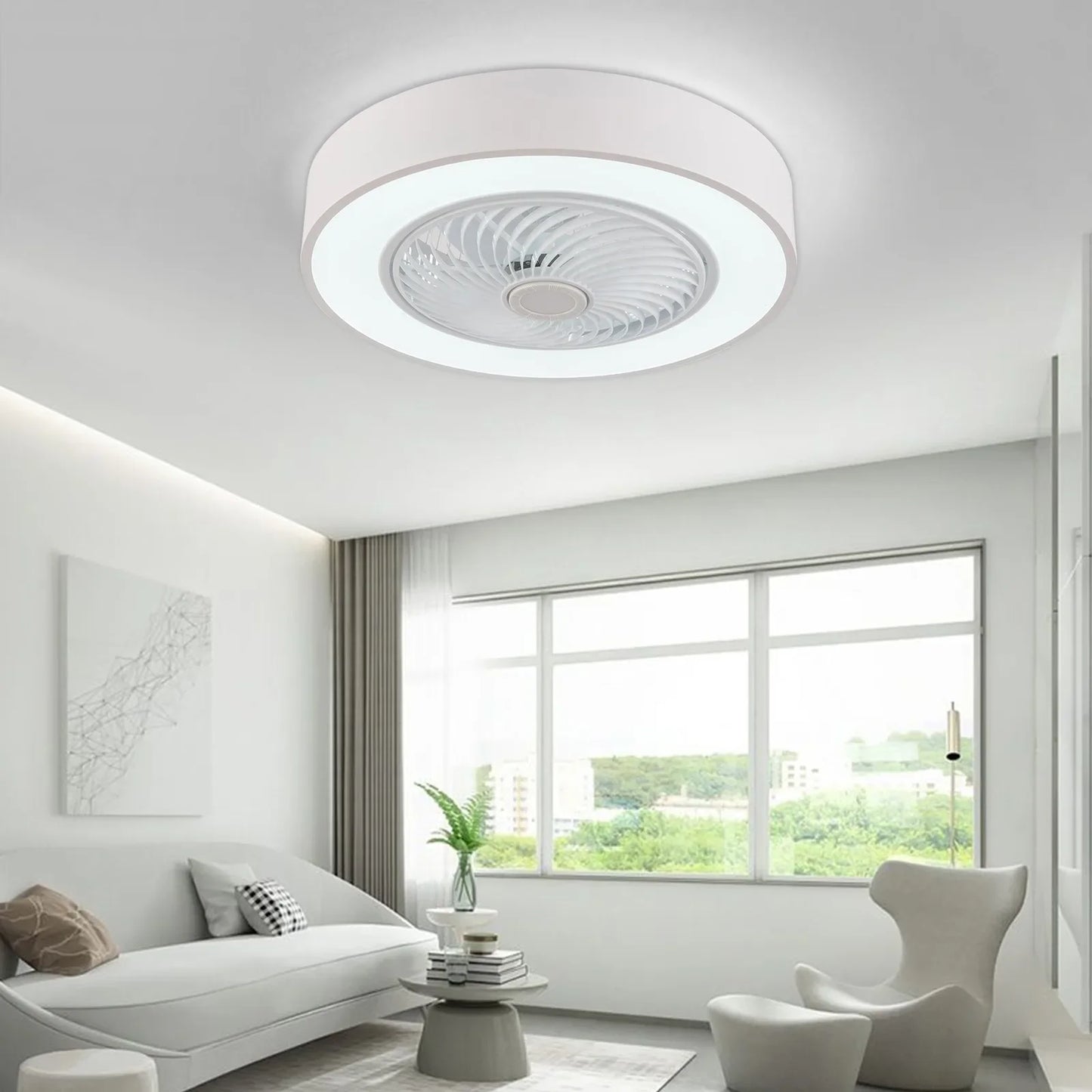 Modern LED Ceiling Fan Light with Remote