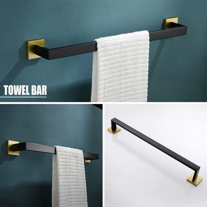 Luxury Black Gold Bathroom Hardware Set