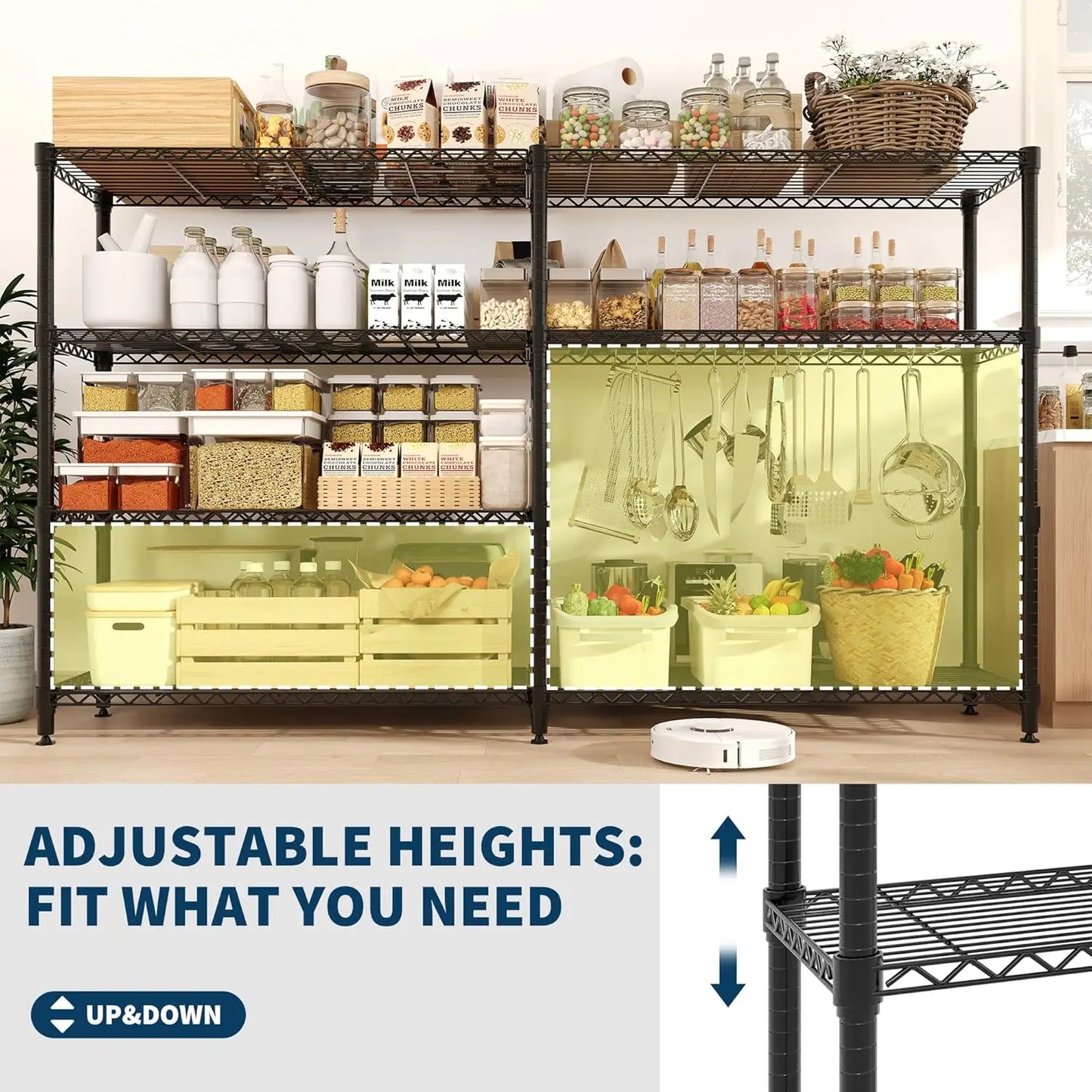 Heavy Duty Adjustable 5-Tier Garage Storage Shelving