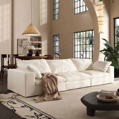 Oversized Modular Cloud Sectional Sofa with Ottoman