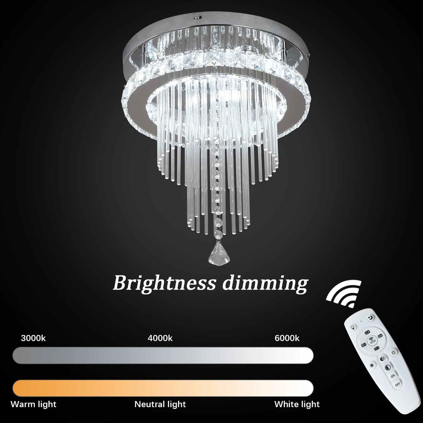Luxury Crystal Waterfall Pendant Ceiling Chandelier