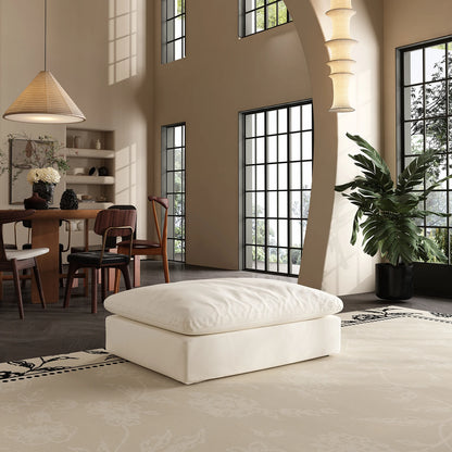 Oversized Modular Cloud Sectional Sofa with Ottoman