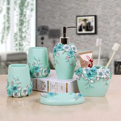 5-Piece Bathroom Accessories Set with Soap Dispenser