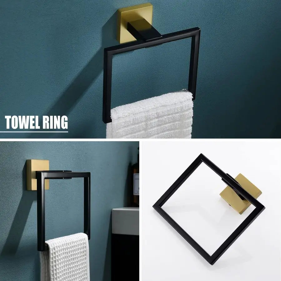 Luxury Black Gold Bathroom Hardware Set