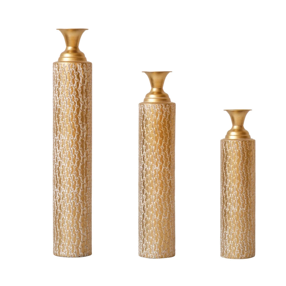 Metal Floor Vase Set of 3