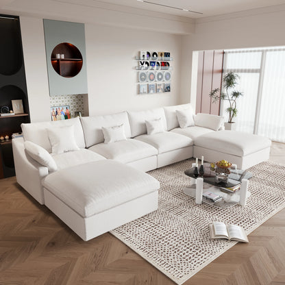 Modular Down Cloud U-Shaped Sectional Sofa