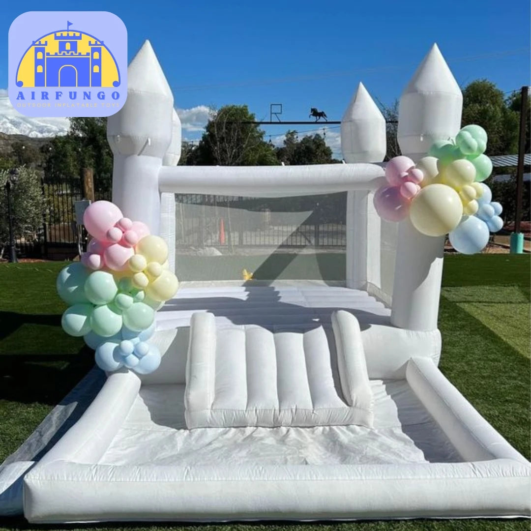 Kids Inflatable Bounce House with Slide and Ball Pit