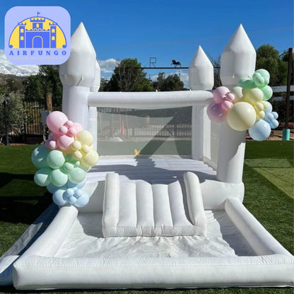 Kids Inflatable Bounce House with Slide and Ball Pit