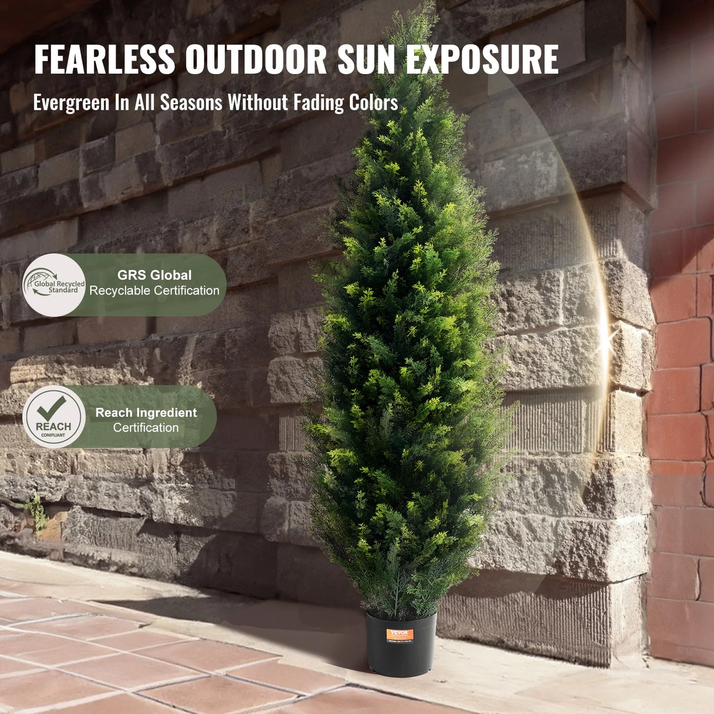 Artificial Cedar Topiary Floor Tree