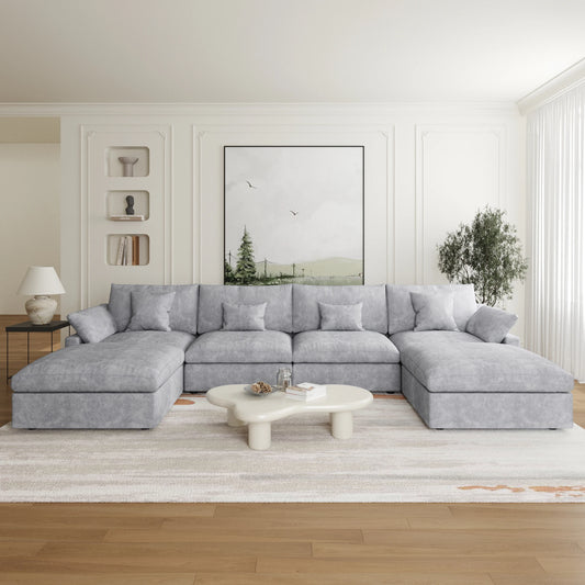 Modular Down Cloud U-Shaped Sectional Sofa