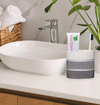 Modern Gray Bathroom Accessories Set Organizer