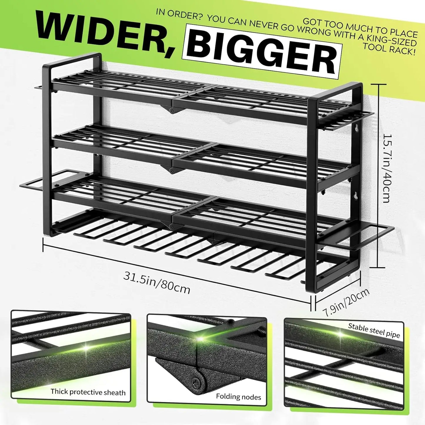 Wall Mount Power Tool Organizer with Drill Holder