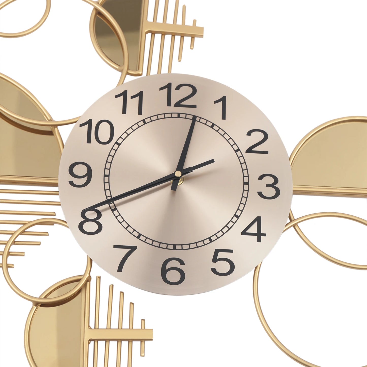 Modern Minimalist Gold Metal Wall Clock for Living Room
