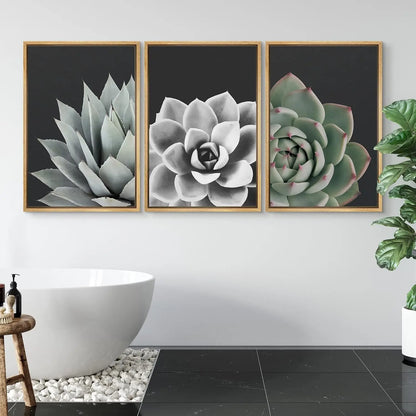 Modern Desert Rose Succulent Botanical Wall Art