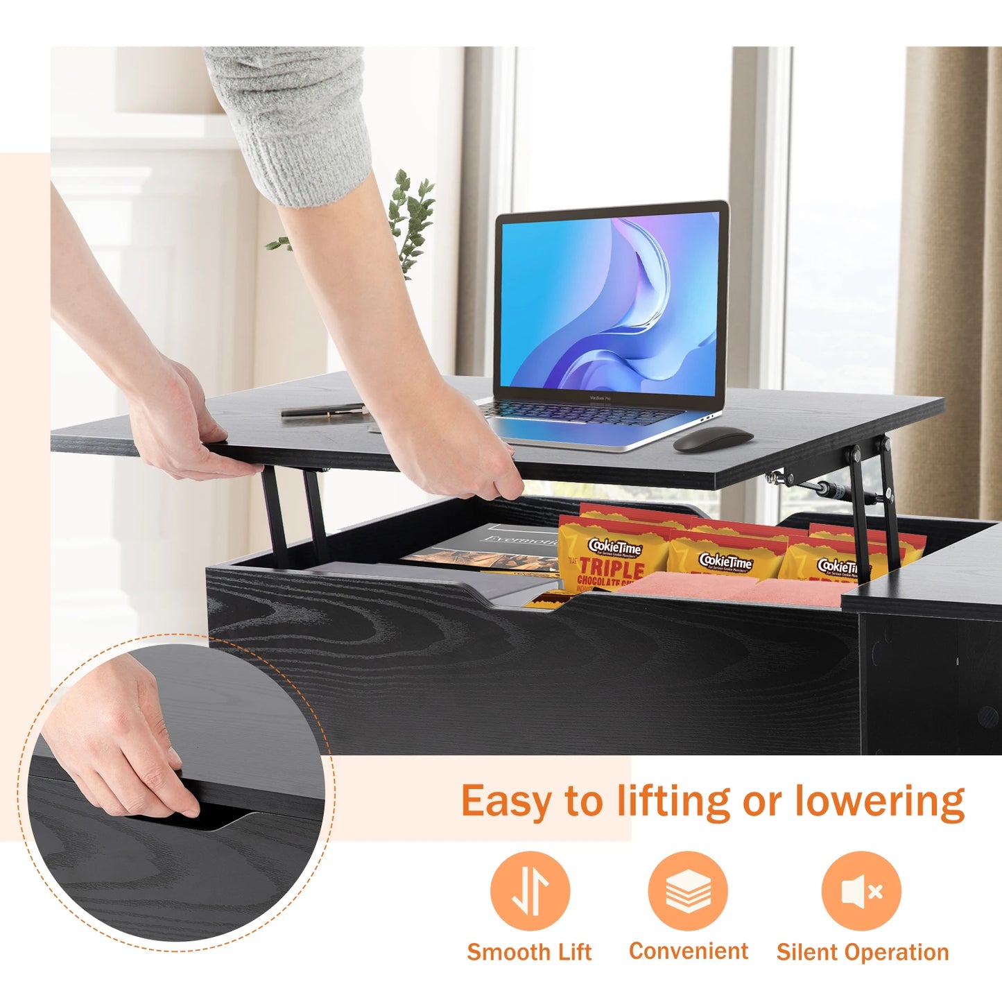 Lift Top Coffee Table Desk Adjustable