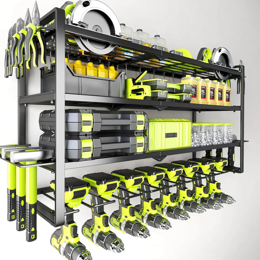 Wall Mount Power Tool Organizer with Drill Holder
