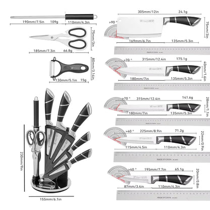 Nonstick Stainless-Steel Kitchen Knife Set