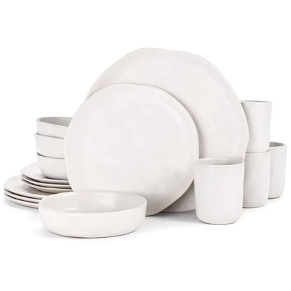 16-Piece Ceramic Dinnerware Set for Four Place Settings