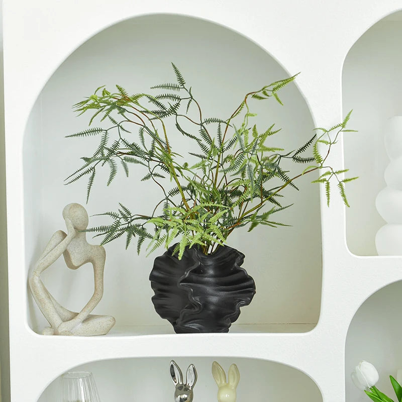 Minimalist Ceramic Coral Vase - Nordic Desktop Decor