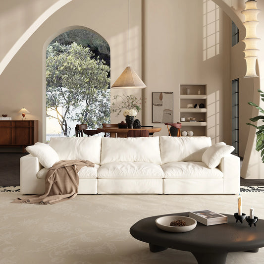 Oversized Modular Cloud Sectional Sofa with Ottoman