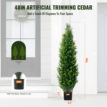 Artificial Cedar Topiary Floor Tree