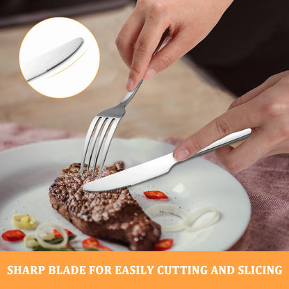 24-Piece Stainless Steel Flatware Set for Six