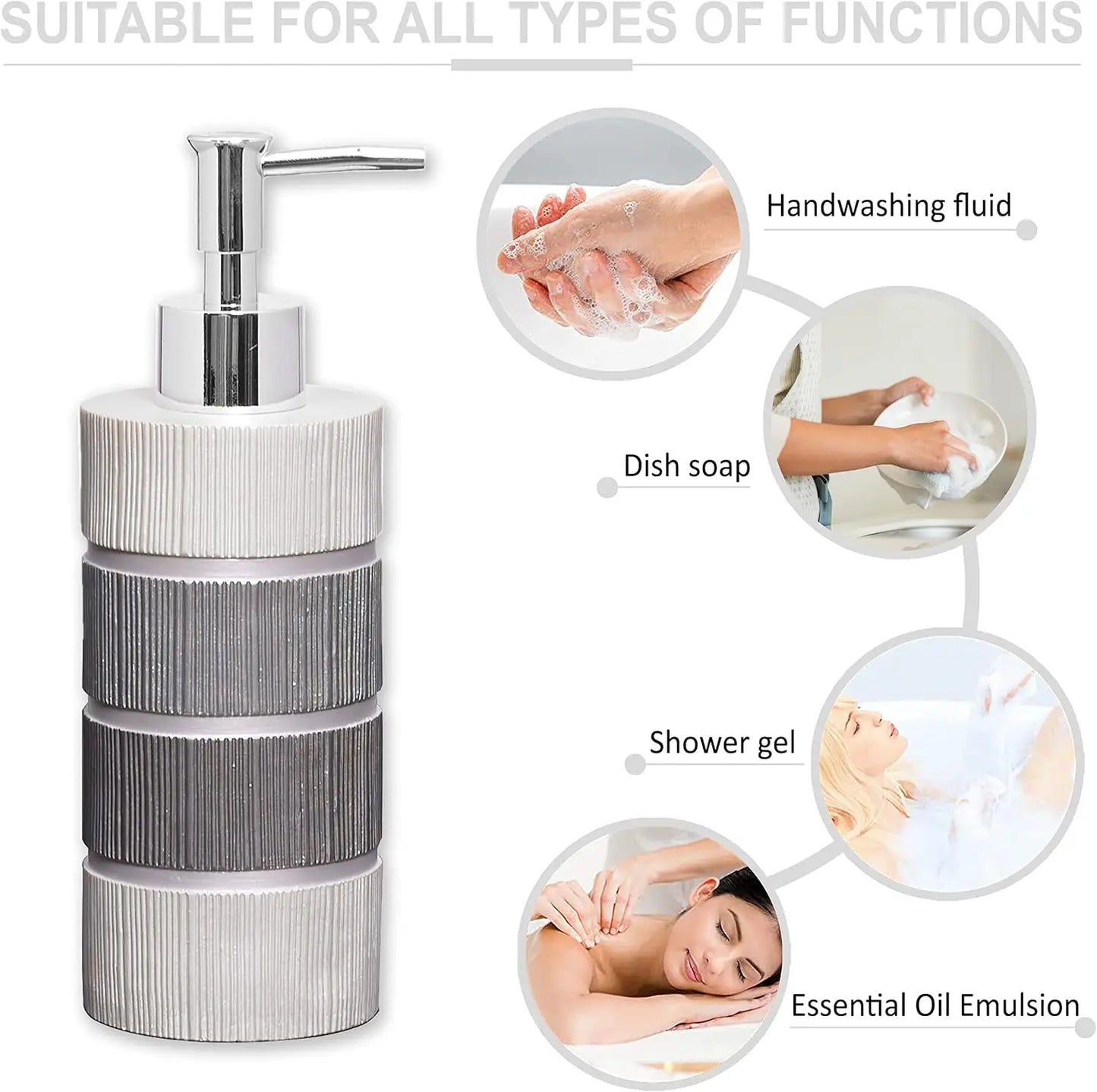 Modern Gray Bathroom Accessories Set Organizer