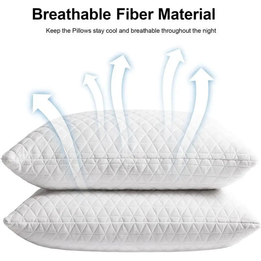 Cooling Adjustable Memory Foam Pillow Set of Two