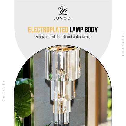 Modern Crystal Wall Sconce Light Fixture