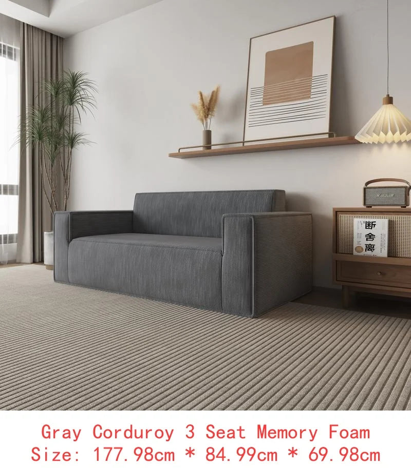 L-Shaped Cloud Deep Seat Sectional Sofa