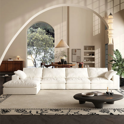 Oversized Modular Cloud Sectional Sofa with Ottoman