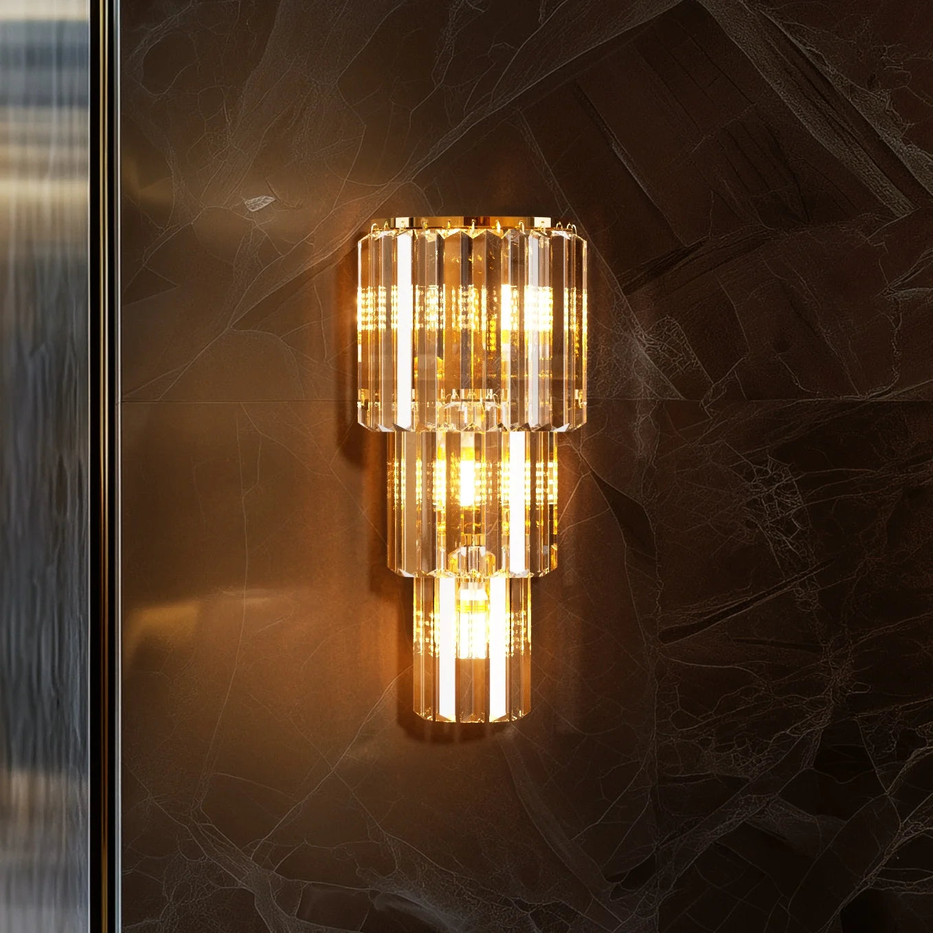 Modern Crystal Wall Sconce Light Fixture