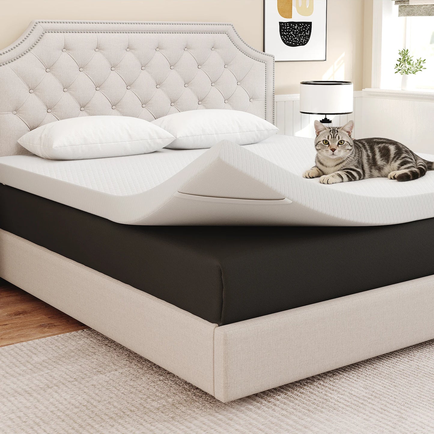 4 Inch Gel Infused Memory Foam Mattress Topper