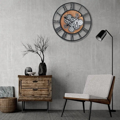 Steampunk Moving Gear Wall Clock
