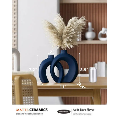 Decorative Ceramic Vase Set (2-Piece)