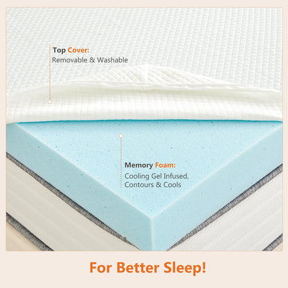 3 Inch Gel Infused Memory Foam Mattress Topper