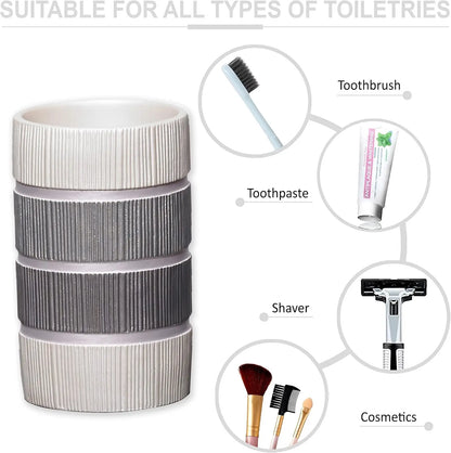 Modern Gray Bathroom Accessories Set Organizer