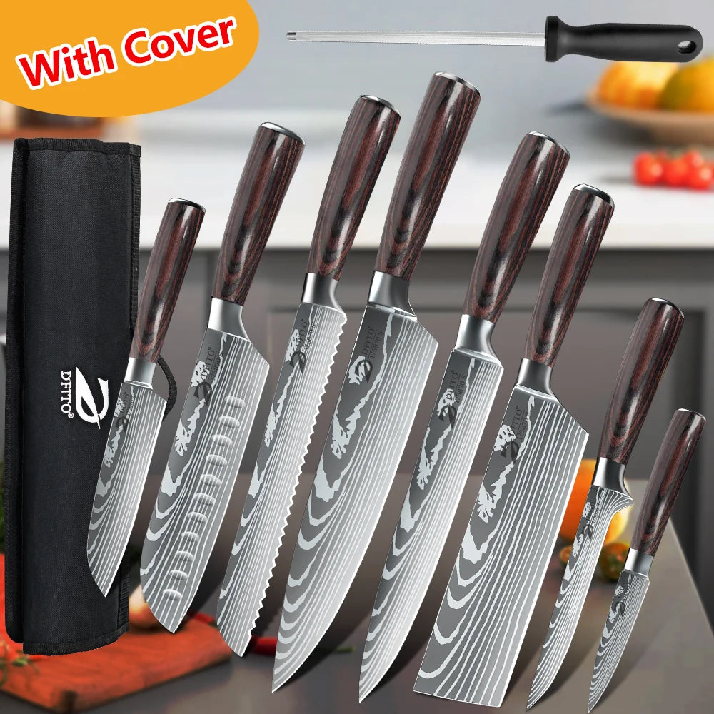 Obsidian Professional Stainless Steel Knife Set with Case