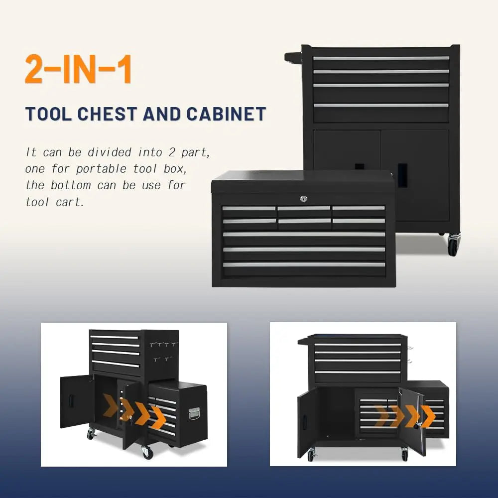 13-Drawer Rolling Garage Tool Chest Cabinet