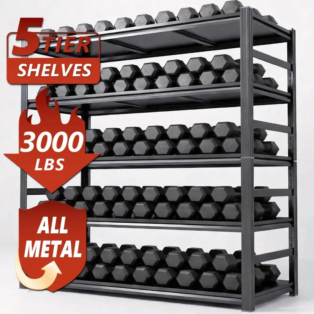 Heavy Duty 5-Tier Garage Storage Shelving Rack