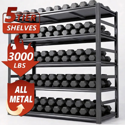 Heavy Duty 5-Tier Garage Storage Shelving Rack