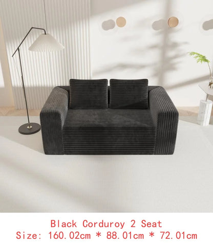 L-Shaped Cloud Deep Seat Sectional Sofa